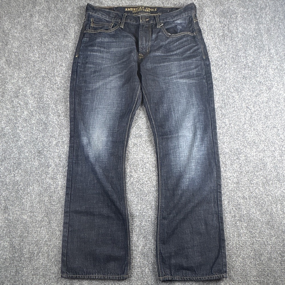 American Eagle Classic Bootcut Jeans Mens 32x32 Dark Wash 100% Cotton